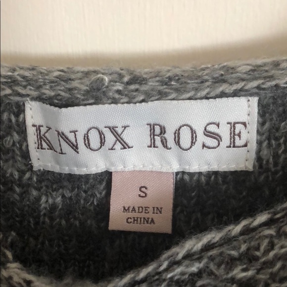 Knox Rose Gray Off the Shoulder Sweater - Picture 3 of 3